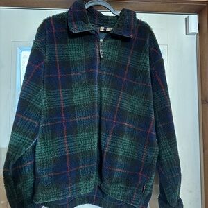 Woolrich Plaid Fleece Zip-Up Jacket